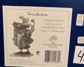 #301	The Greenwich Workshop Collection  Tweddledum	 $40.00 
