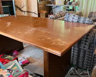 #7	Wood Writing Table (as is finish) - 68x36x29	 $100.00 
