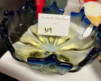 #319	Handmade Glass Bowl	 $50.00 
