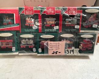 #314	Hallmark "Noel R.R." 1989-1998 10 pcs. Set 	 $25.00 
