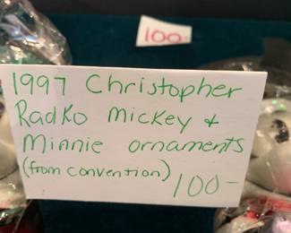 #357	Christopher Radko Mickey and Minnie - 1997	 $100.00 
