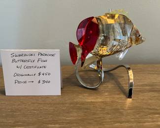 #216	Swarovski Paradise Butterfly w/Certificate & Box	 $340.00 

