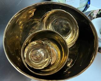 #321	Brass etched Thailand bowl set 4pcs	 $40.00 
