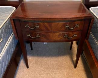 #3	Tomlinson Bedside Table w/2 Drawers w/ Flip-up sides - 24-41x16x25	 $175.00 
