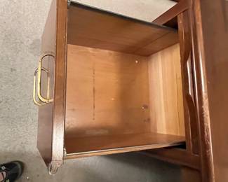 #174	Wood Arsenal Desk w/1 filing Drawer & 4 other drawers - Center locks (no key) - 60x30x28 - Heavy You Move	 $65.00 
