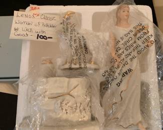#383	Lenox Classic Woman of Bethlehem at the Well w/Goat - 8" Tall	 $100.00 

