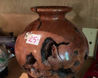 #372	Burl Wood Vase	 $25.00 
