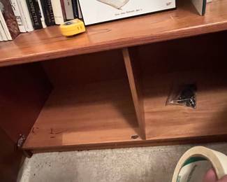 #177	MCM - Laminate Bookcase w/2 doors & 3 Shelves- 2 pc 48x20x66	 $375.00 
