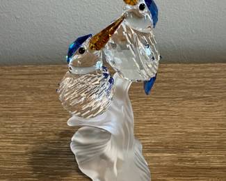 #220	Swarovski Crystal Malachite Kingfishers W/Box & Certificate (High Demand Item)	 $150.00 
