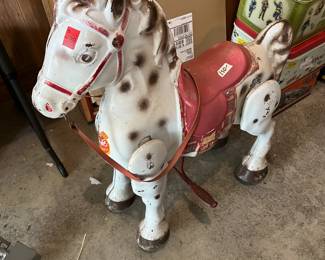 #211	Mobo Bronco Metal  Rolling horse - 1950's 	 $150.00 
