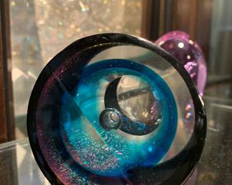 #416	Cut Glass Paperweight signed by Couei	 $75.00 
