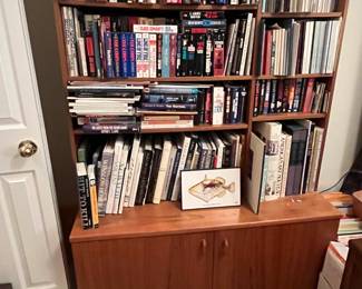 #177	MCM - Laminate Bookcase w/2 doors & 3 Shelves- 2 pc 48x20x66	 $375.00 
