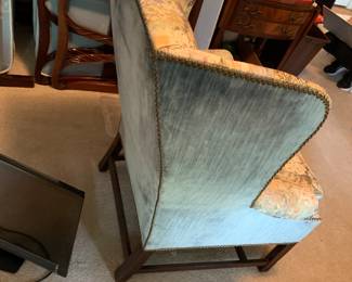 #77	Tapestry/Velvet Newly Upholstered w/nailhead trim Wingbadk	 $75.00 
