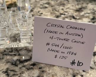#10	Crystal Caravan (Made in Austria) 4-Tower Castle #544/1000 Made in 1984	 $125.00 
