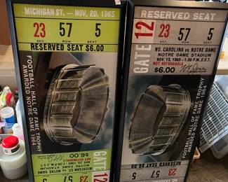 #230	Notre Dame Decorative Poster of Football Ticket - 17.5x40	 $40.00 
