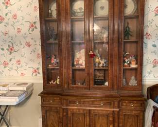 #73	Heritage China cabinet with 3 wood shelves 4 glass doors and 4 wood doors 3 drawers  48x17x82	 $250.00 
