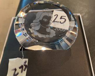 #375	Swarovski  Glass Etched Lady	 $25.00 
