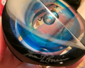 #416	Cut Glass Paperweight signed by Couei	 $75.00 
