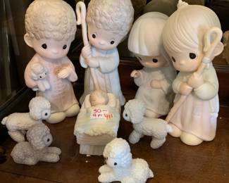 #411	Precious Moments Nativity SEt - 9pc	 $30.00 
