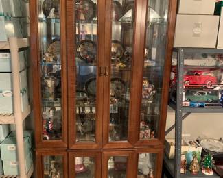 #74	Bevel glass display cabinet with 4 glass shelves and 4 glass doors 36x12x76 	 $175.00 
