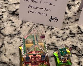 #13	Iris Arc Crystal Cottages 2.25" Tall - Sold as aSet	 $60.00 
