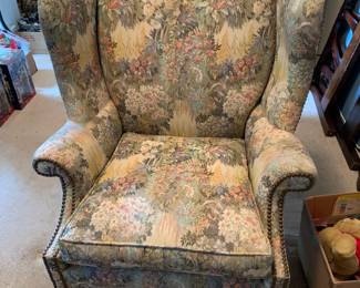 #77	Tapestry/Velvet Newly Upholstered w/nailhead trim Wingbadk	 $75.00 

