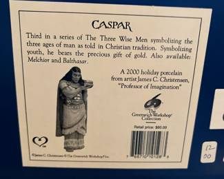 #297	The Greenwich Workshop Collection  Casper	 $60.00 
