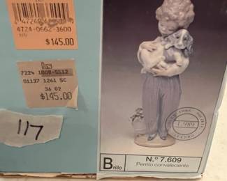 #117	Lladro 7.609 " My Buddy" approx. 8" Tall 	 $45.00 
