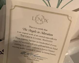 #386	Lenox 3 Angels in Adoration	 $85.00 
