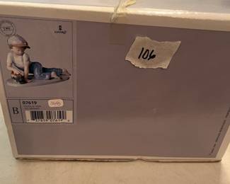  
#106	Lladro 7609  "All Aboard"7.5H x 3.5"W	 $25.00 
