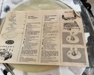 #238	Dual Automatic Turn Table Model 1219	 $500.00 
