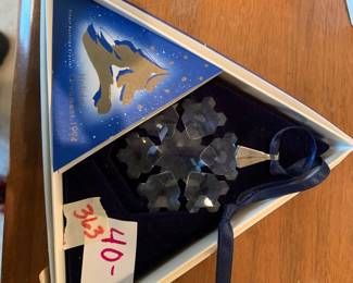 #363	1994 Swarovski Snowflake Ornament	 $40.00 


