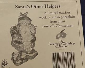 #204	The Greenwich Workshop Collection - Santas Other Helper	 $50.00 
