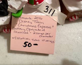 #311	Hallmark Disney Train "Christmas Express" Battery Operated Musical 	 $50.00 
