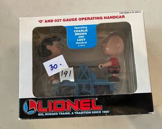 #191	Lionel Charlie Brown & Lucy Handcar	 $30.00 
