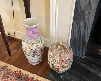 Asian Vase and Ginger Jar
