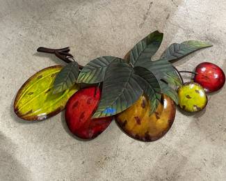 One of many pieces of metal wall art