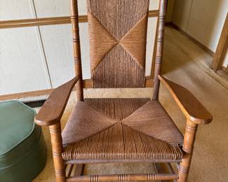 RUSH AND OAK CHAIR 