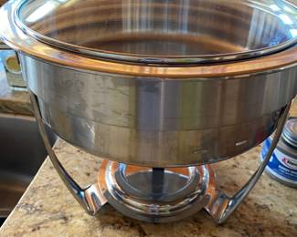 Sunnex 4 QT Stainless/Brass Chafer