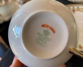Meito China "Toledo" Teacup & Saucer, Desert Plate