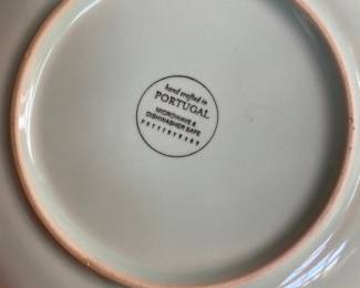 Set of 6 Pottery Barn Light Blue Dinner Plates - Made in Portugal