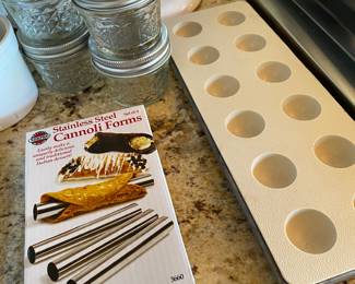 Norpro Stainless Steel Cannoli Forms - Set of 4, Norpro Square Ravioli Press 