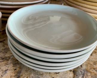 Set of 6 Pottery Barn Light Blue Dinner Plates - Made in Portugal