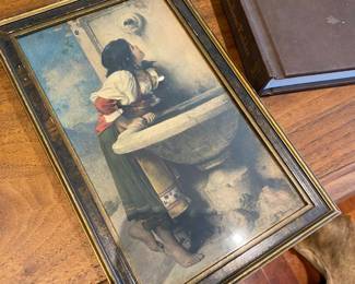 Framed Print "Roman Girl At Fountain" by Léon Bonnat