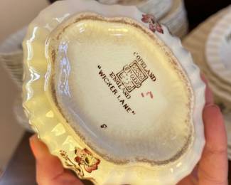 1920's Copeland Spode "Wicker Lane" Dinnerware Set