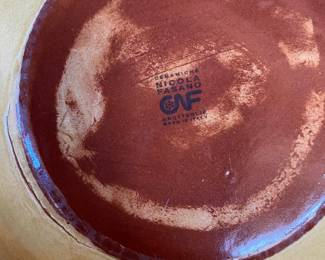 Set of 9 Ceramiche Nicola Fasano Amber Yellow Ceramic Salad Plates