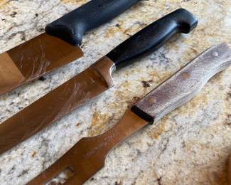 Assortment of Kitchen Knives, Utensils