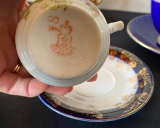 Galluba & Hofmann Teacup & Saucer with Grape Pattern - Made in Germany