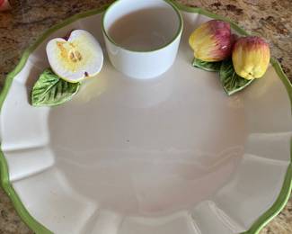 The Mane Lion Pottery Apple Themed Fruit Platter - Made in Italy