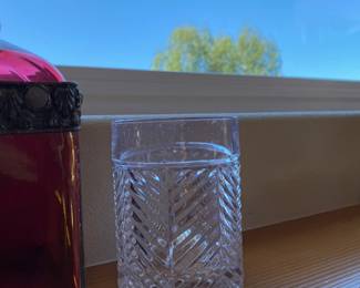 Ralph Lauren Crystal Herringbone Old Fashioned Glass